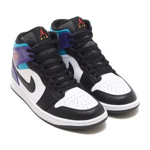 ナイキ エア ジョーダン 1 ミッド 29.5cm ブラック ホワイト 税込定価17600円 NIKE AIR JORDAN 1 MID メンズスニーカー 黒 白 天然皮革