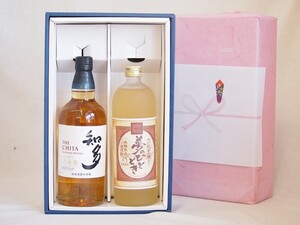 冬の贈り物お歳暮 感謝の贈り物ボックス 洋酒焼酎2本セット（ウイスキー知多700ml 長期熟成麦焼酎夢のひととき720ml）