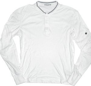 STONE ISLAND（ストーンアイランド）2009 S/S ヘンリーネック 長袖T ART50152L45940 ■白 メンズ M ■Henry Neck Long Sleeve T-shirt