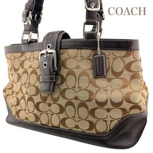 COACH コーチ　ハンプトンズ　トートバッグ　ハンドバッグ　シグネチャー