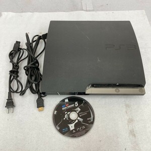 D421-O15-6376 SONY ソニー PlayStation3 本体 CECH-2500B チャコールブラック/ケーブル/グランツーリスモ5 ソフト1本付き PS3 通電OK ⑩