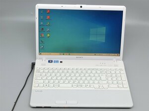 SONY VAIO VPCEH38FJ 中古ノートパソコンPC WPS2-Win10Home-15.6型大画面[i5-第2世代-8G-高速SSD256G/カメラ内蔵/HDMI/USB3.0/DVDRW]