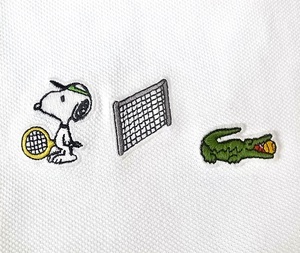 LACOSTE × PEANUTSピーナッツ スヌーピー ポロシャツ ホワイト size2