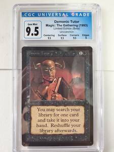 ●MTG● β ベータ 悪魔の教示者 Demonic Tutor(英語 CGC 9.5 GEM MINT)