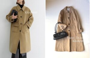 Fano Studiosファノストゥディオズ*Oversized batting bal collar coatステンカラーコート