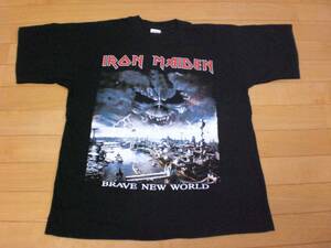 ビンテージ 00s IRON MAIDEN アイアンメイデン Tシャツ BRAVE NEW WORLD GUNS N