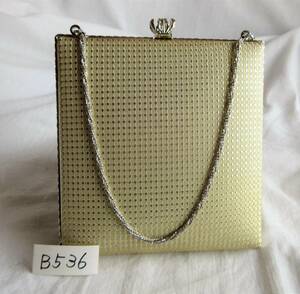 【B-536】礼装用　パーティバッグ　和装小物　チェーンバッグ　美品