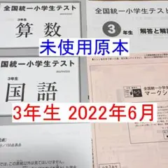 原本! 四谷大塚 3年生 全国統一小学生テスト 2022年6月 新品 小3