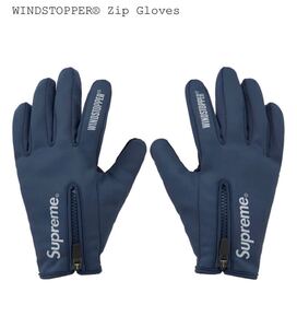 Supreme 24FW WINDSTOPPER Zip Gloves Navy L シュプリーム ウィンドストッパー 手袋 紺 送料無料 新品未開封 オンライン購入 全タグ付き