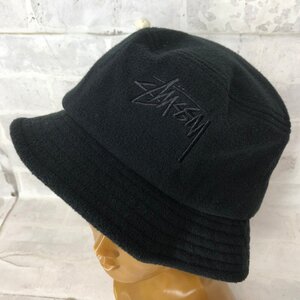 STUSSY ステューシー STOCK LOCK POLER BUCKET フリース素材 バケットハット SIZE: L/XL ブラック MH632024122302