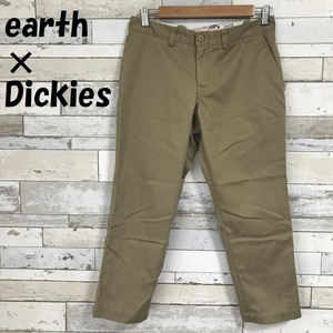 【人気】earth×Dickies/アースミュージックアンドエコロジー ディッキーズ テーパード チノパン ベージュ サイズ27インチ レディース/8460