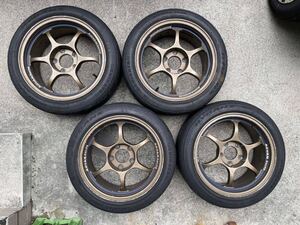 【希少】ADVAN Racing RG 16インチ 5穴 PCD114.3 7.5J +29 205/45R16 4本 軽量 EK9 DC2 ZC32S ZC31S NCロードスター MR2 アルテッツァなど