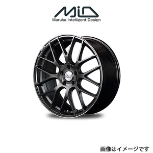 MID RMP 028F アルミホイール 1本 MPV LY3P(18×7J 5-114.3 INSET48 セミグロスガンメタ+リムエッジDC+ロゴマシニング)