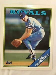 1988 Topps Baseball Dan Quisenberry Kansas City Royals Duo-Tang Pocket Folder 海外 即決