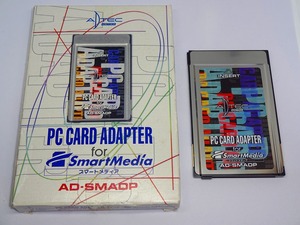 ADTEC スマートメディア用カードリーダー PCカードアダプタ AD-SMADP 中古動作品