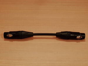 ★ 即決 XLR 変換ケーブル メス⇔メス 立井電線 SOFTEC MIC CORD 0.75sq NEUTRIK NC3FXX-B 14cm ★