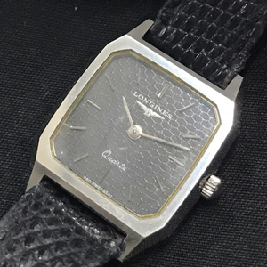 送料360円 ロンジン クォーツ 腕時計 レディース ブラック文字盤 未稼働品 純正尾錠 LONGINES 同梱NG