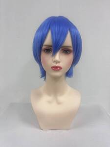 コスプレウィッグ 仮装 アニメ 人気 耐熱 ★Wigs2you C-009 ブルー 青 C-DEEP SKY BLUE ショート 白髪 隠す カツラ レーディス