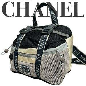 未使用品 シャネル CHANEL ノベルティ ショルダーバッグ ウエストバッグ ボディバッグ 大容量 2WAY ボストンバッグ 3way