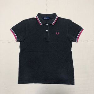 FRED PERRY フレッドペリー ライン 半袖 ポロシャツ XS レディース