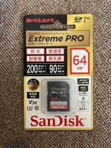 【新品送料無料】SANDISK Extreme PRO SDXCカード 64GB 定価11980円 Class10 UHS-I U3 V30 ヨドバシカメラ限定モデル SDカード