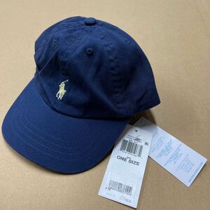 POLO RALPH LAUREN キッズ kids 子供服 未使用 キャップ CAP 帽子 12M-24M ポロ ラルフローレン ネイビー 紺色 LOGO 刺繍 ロゴ