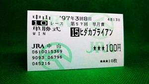 ヒダカブライアン：1997皐月賞：現地単勝馬券