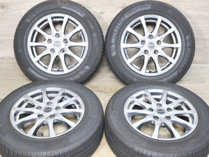 23年製バリ溝付き☆Exceeder エクシーダー 6J +38 195/65R15 PCD114.3 ミシュラン ノア ヴォクシー セレナ ステップワゴン アクセラ