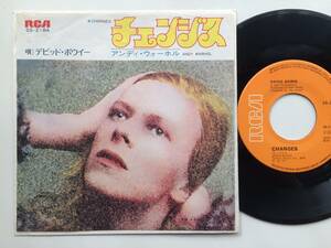 ◇DABID BOWIE, CHANGES/ANDY WARHOL, RCA STEREO SS-2184, JAPAN ORIGINAL STEREO 1ST SINGLE