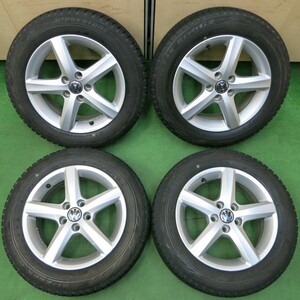 *送料無料* バリ溝！キレイ！8.5分★ワーゲン ポロ 純正 BORBET 185/60R15 スタッドレス ブリヂストン REVO GZ PCD100/5H★4052005イス