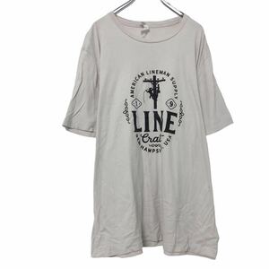 BELLA ＋ CANVAS 半袖 プリントTシャツ 2XL ライトグレー ブラック ベラキャンバス ビッグサイズ 古着卸 アメリカ仕入 a507-6875