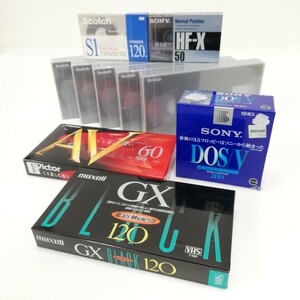 109 未開封 Scotch SONY maxell Victor ビデオテープ カセットテープ フロッピーディスク まとめて VHS 記録媒体 まとめ売り 未使用