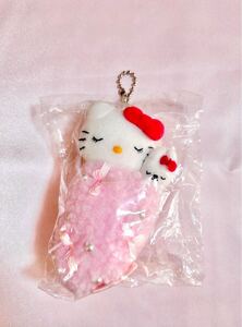 タグ付き ハローキティ みのむしマスコット ぬいぐるみ キーホルダー ミノムシ HELLOKITTY ボールチェーンマスコット　当時物 キティちゃん