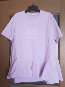 ☆ZARA☆ラベンダー色　Tシャツブラウス☆Lサイズ☆