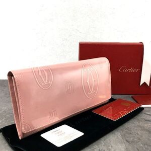 送料込み！ 極美品 Cartier 長財布 L3000785 ハッピーバースディー ピンク 箱付き 438