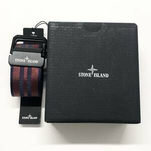 ○★新品未使用　STONE ISLAND（ストーンアイランド）　ナイロンベルト　85cm　レッド系★○