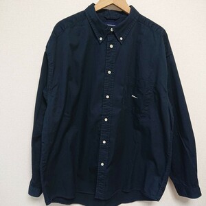 DESCENDANT 24AW KENNEDYS TWILL LS SHIRT NAVY LARGE