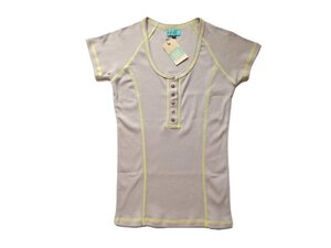 新品 Anna Kerry アンナケリー ヘンリー Tシャツ 半袖 38 トップス カットソー ストレッチ