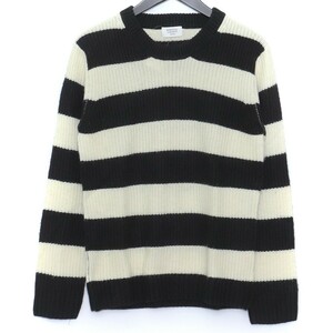 MEN’S BIGI ボーダーニット サイズ2 ブラックホワイト メンズビギ セーター border knit pullover