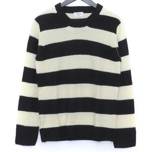 MEN’S BIGI ボーダーニット サイズ2 ブラックホワイト メンズビギ セーター border knit pullover