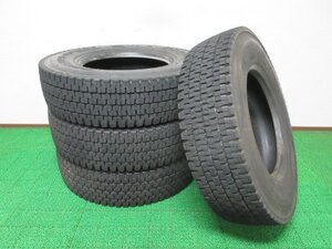 ZL786【送料無料】225/80R17.5 123/122 超溝高 8.5~9分山 スタッドレス DECTES SP001 2022年製 4本 激安 中型 4トン トラック キャンター