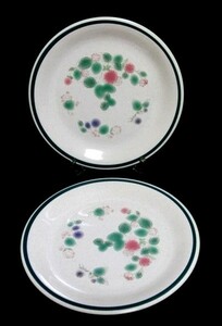 イチゴとベリー柄　苺 いちご　大皿　2枚セット　プレート　プラター　27cm