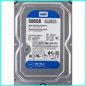 Western Digital WD5000AZLX-07K2TA0 3.5インチ SATA600 500GB 293回 19269時間