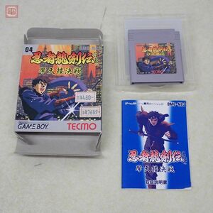 1円〜 動作保証品 GB ゲームボーイ 忍者龍剣伝GB 摩天楼決戦 テクモ TECMO 箱説付【10