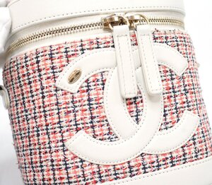 【美品】CHANEL シャネル バニティ ツイード チェーンショルダーバッグ クルーズライン ２way シリアルシール 27番台