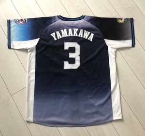 山川 穂高 ライオンズ ユニフォーム JERSEY 紺 ホワイト 西武 Majestic 製 ホーム SEIBU LIONS プロ 野球 NPB や ホークス 好きに も