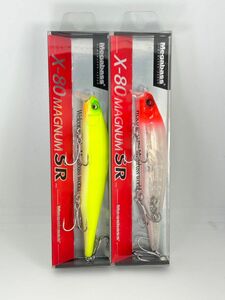 メガバス X-80 マグナム SR 2個セット 未開封 DO CHART & GP RED HEAD ハチマル MEGABASS X80 どチャート Jerkbait