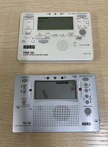 ★KORG チューナー メトロノーム レコーダー TMR-50//TM-40 2点まとめて・通電★3842・3843管理