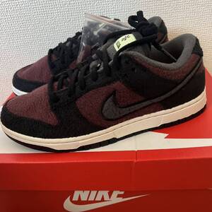 送料無料！！●新品 24.5cm ナイキ ウィメンズ ダンクロー SE CC フリース バーガンディ ブラック DUNK LOW DQ7579-600 ダンク