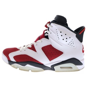 NIKE ナイキ AIR JORDAN 6 RETRO CARMINE CT8529-106 エアジョーダン6 カーマイン ハイカットスニーカー ホワイト/レッド US9.5/27.5cm